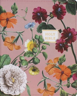 Front cover_NIV, Artisan Collection Bible, Large Print, Leathersoft, Blush Floral, Red Letter, Comfort Print