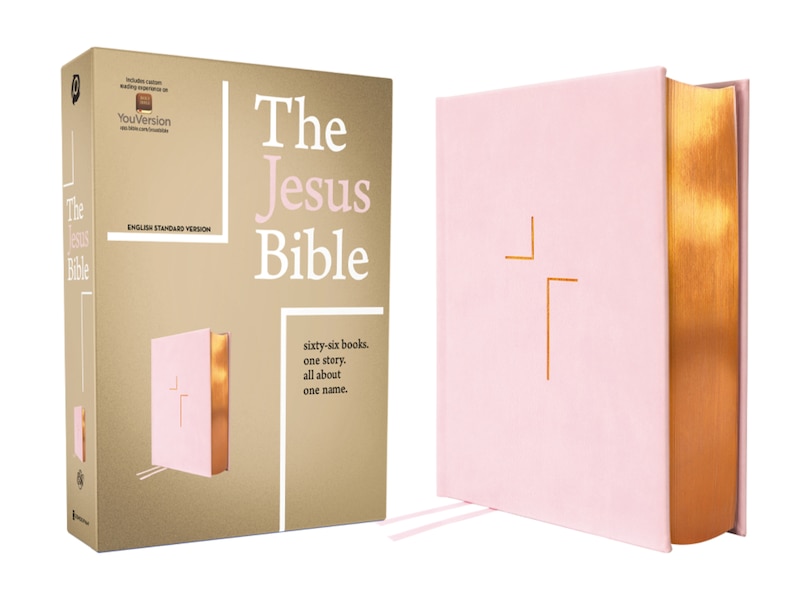 Couverture_The Jesus Bible, ESV Edition, Leathersoft over Board, Pink