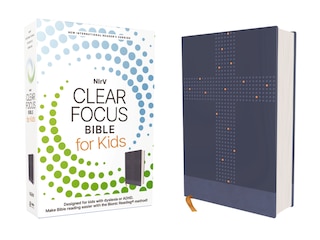 Front cover_NIrV, Clear Focus Bible for Kids (Help Kids with ADHD or Dyslexia Read with Confidence), Leathersoft, Blue