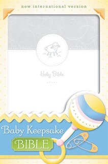 Front cover_Niv, Baby Keepsake Bible, Leathersoft, White