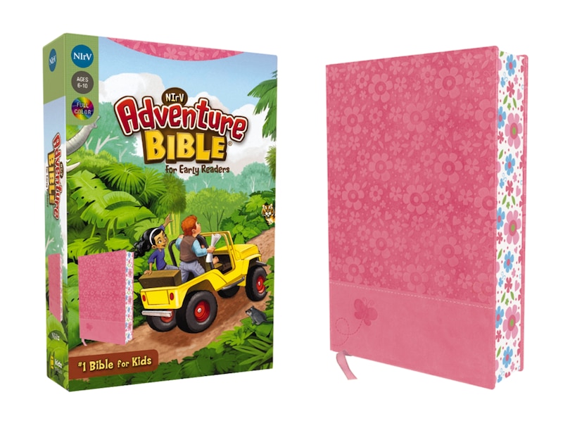 Front cover_Nirv, Adventure Bible For Early Readers, Leathersoft, Pink, Full Color