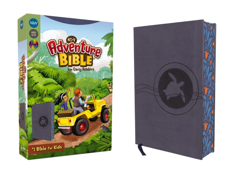 Front cover_Nirv, Adventure Bible For Early Readers, Leathersoft, Blue, Full Color