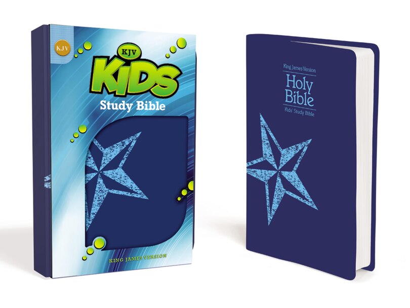 Front cover_Kjv, Kids Study Bible, Leathersoft, Blue