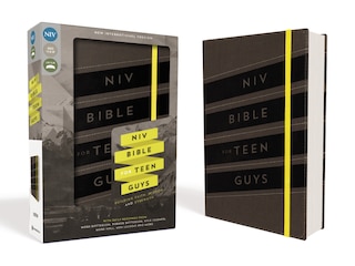 Front cover_Niv, Bible For Teen Guys, Leathersoft, Charcoal, Elastic Closure