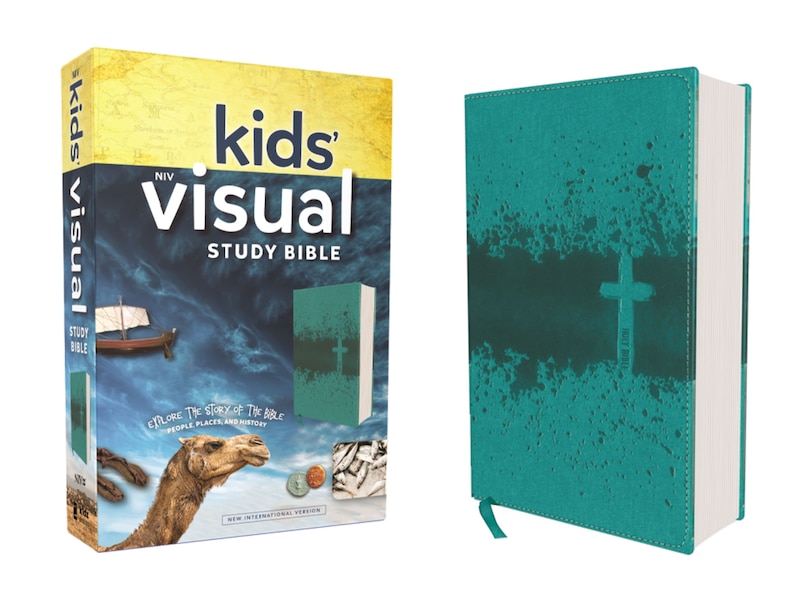 Front cover_Niv, Kids' Visual Study Bible, Leathersoft, Teal, Full Color Interior