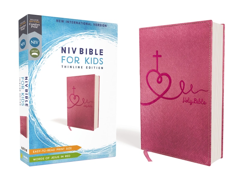 Couverture_Niv, Bible For Kids, Leathersoft, Pink, Red Letter, Comfort Print