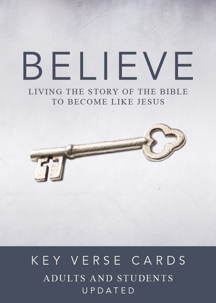 Front cover_Believe Key Verse Cards: Adult/Student
