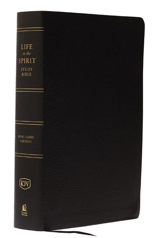 Front cover_Kjv, Life In The Spirit Study Bible, Bonded Leather, Black, Thumb Indexed, Red Letter