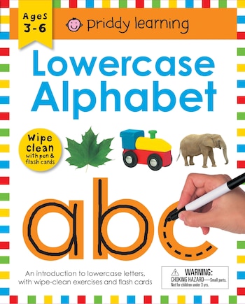 Wipe Clean Workbook: Lowercase Alphabet (enclosed Spiral Binding): Ages 3-6; With Pen & Flash Cards