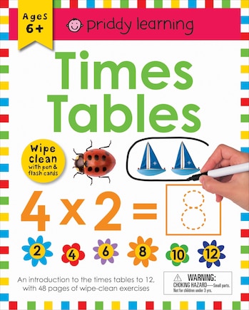 Wipe Clean Workbook: Times Tables (enclosed Spiral Binding): Ages 6+; Wipe-clean With Pen & Flash Cards