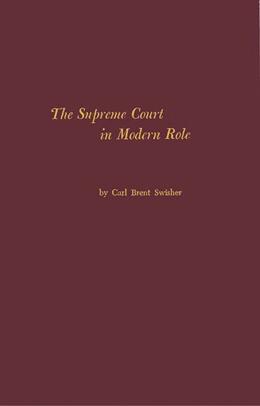 Couverture_The Supreme Court In Modern Role