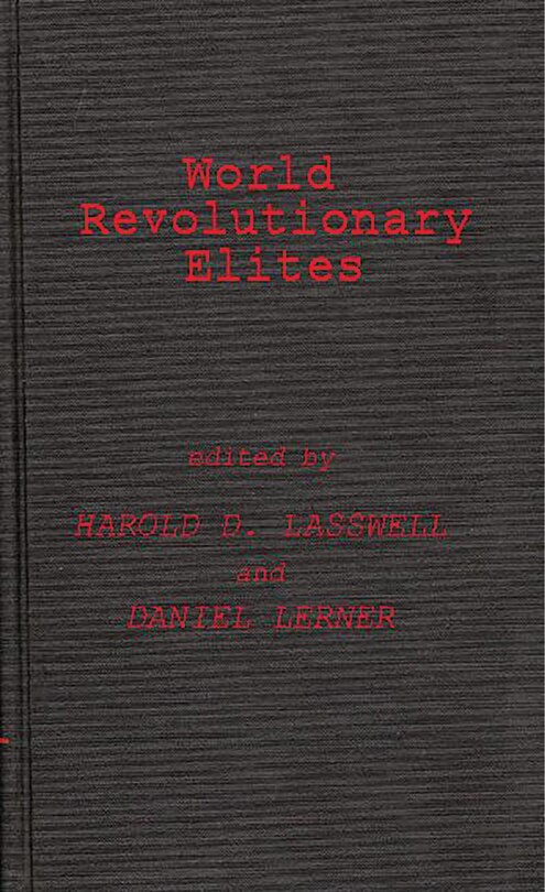 Front cover_World Revolutionary Elites