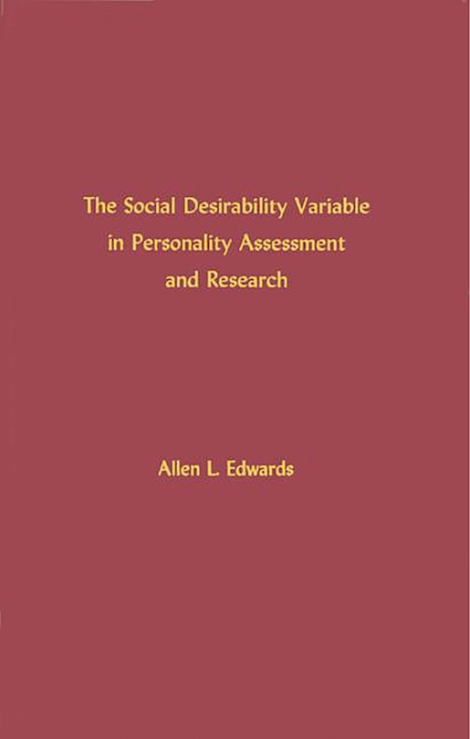 Front cover_The Social Desirability Variable in Personality Assessment and Research