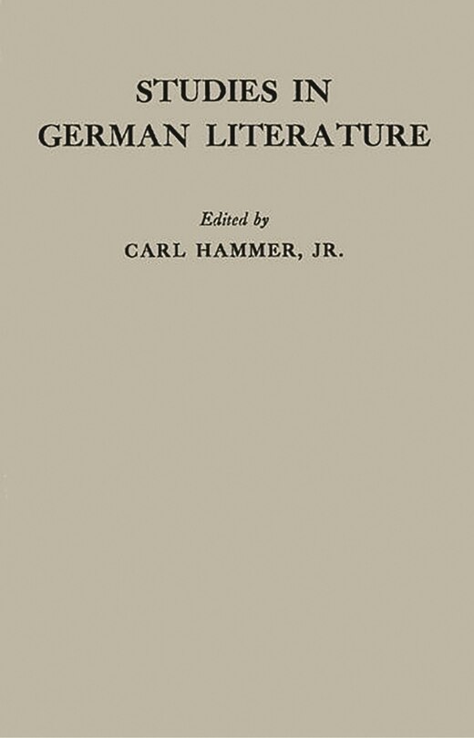 Front cover_Studies In German Literature