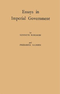 Front cover_Essays in Imperial Government