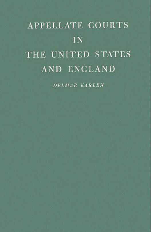 Front cover_Appellate Courts In The United States And England