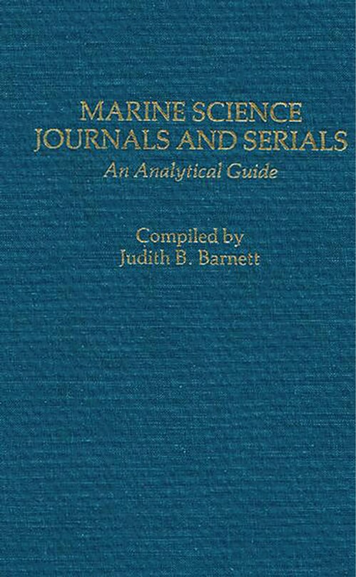 Front cover_Marine Science Journals and Serials