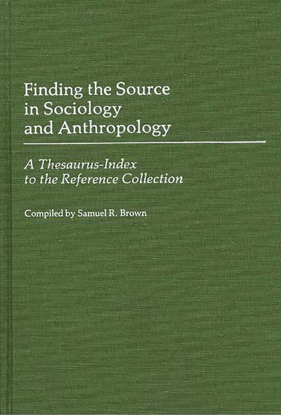 Couverture_Finding the Source in Sociology and Anthropology