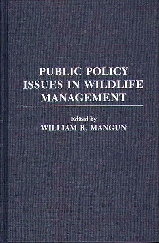 Couverture_Public Policy Issues In Wildlife Management