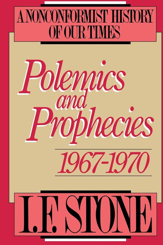 Front cover_Polemics and Prophecies: 1967 - 1970
