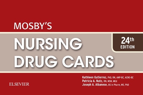 Front cover_Mosby's Nursing Drug Cards