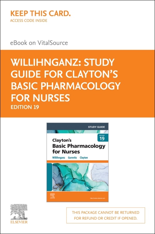 Front cover_Study Guide for Clayton's Basic Pharmacology for Nurses - Elsevier eBook on VitalSource (Retail Access Card