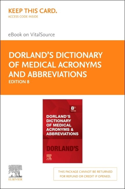 Couverture_Dorland's Dictionary of Medical Acronyms and Abbreviations - Elsevier E-Book on VitalSource (Retail Access Card