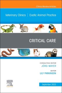 Front cover_Critical Care, An Issue of Veterinary Clinics of North America