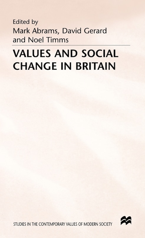 Couverture_Values And Social Change In Britain