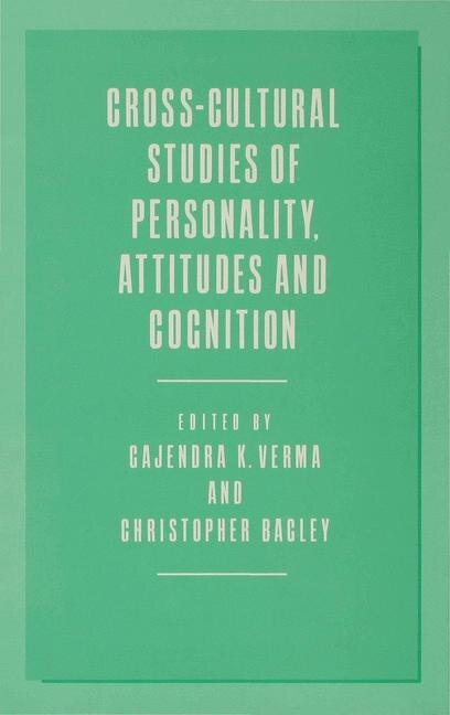 Front cover_Cross-cultural Studies Of Personality, Attitudes And Cognition