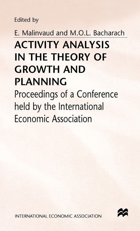 Couverture_Activity Analysis In The Theory Of Growth And Planning