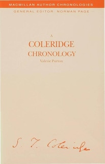 Front cover_A Coleridge Chronology