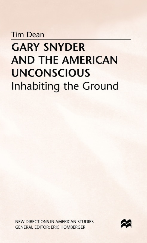 Couverture_Gary Snyder And The American Unconscious