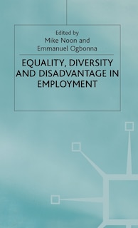 Couverture_Equality. Diversity And Disadvantage In Employment