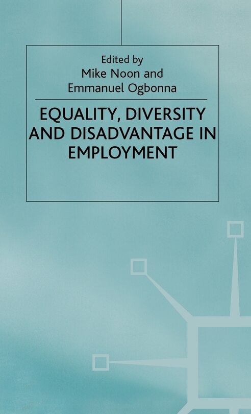 Couverture_Equality. Diversity And Disadvantage In Employment