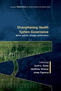 Front cover_Strengthening Health System Governance: Better policies, stronger performance