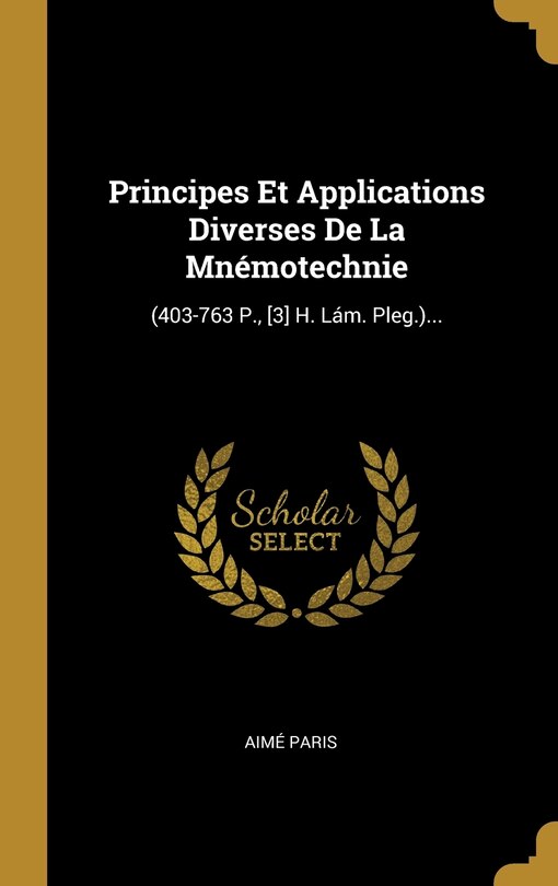 Couverture_Principes Et Applications Diverses De La Mnémotechnie