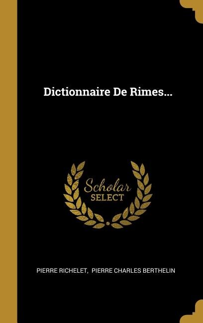 Front cover_Dictionnaire De Rimes...