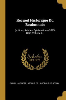 Front cover_Recueil Historique Du Boulonnais