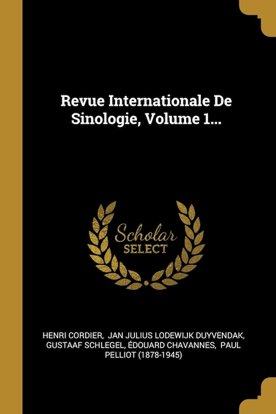 Front cover_Revue Internationale De Sinologie, Volume 1...