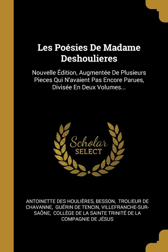 Front cover_Les Poésies De Madame Deshoulieres