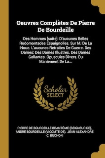 Couverture_Oeuvres Complètes De Pierre De Bourdeille