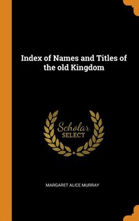 Couverture_Index of Names and Titles of the old Kingdom