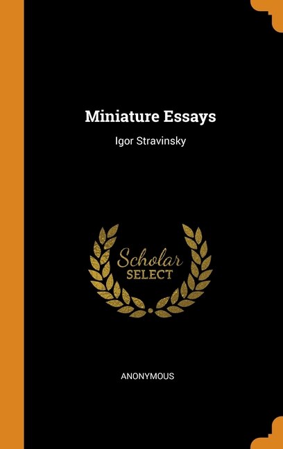 Front cover_Miniature Essays
