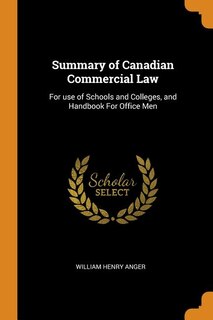 Couverture_Summary of Canadian Commercial Law