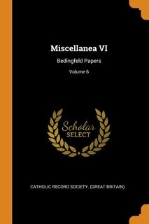 Front cover_Miscellanea VI