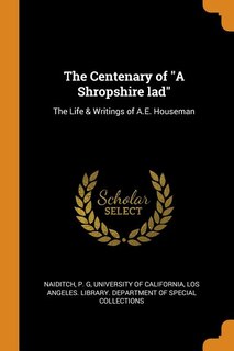 Front cover_The Centenary of A Shropshire lad