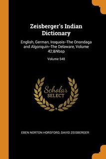 Front cover_Zeisberger's Indian Dictionary