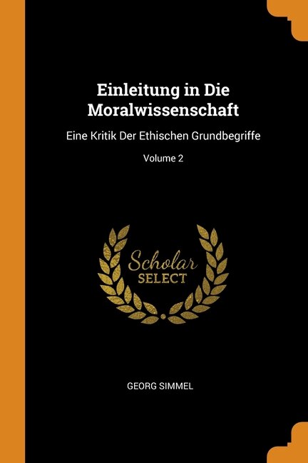 Front cover_Einleitung in Die Moralwissenschaft