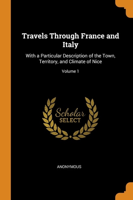 Front cover_Travels Through France and Italy